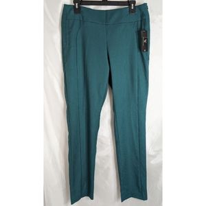 Worthington Size 10 Houndstooth Teal Career Pants